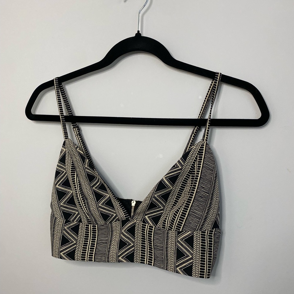 Out from under - Crop top with Tribal pattern - Size Small - Made in the USA